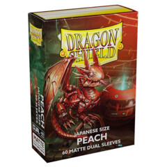 Dragon Shield DUAL MATTE Japanese-Size Sleeves - Peach - 60ct